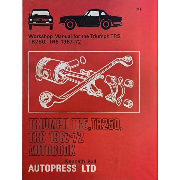 1967 1968 1969 1970 TRIUMPH TR5 TR6 TR250 AUTOBOOK REPAIR MANUAL, Hardbound - Picture 1 of 2